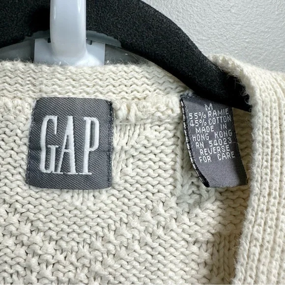 Vintage GAP Heavy Cable Knit Cardigan Sweater - Picture 5 of 5